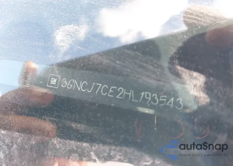 2017 Chevrolet Trax z USA, uszkodzony, nr VIN 3GNCJKCE2HL193543